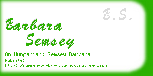 barbara semsey business card